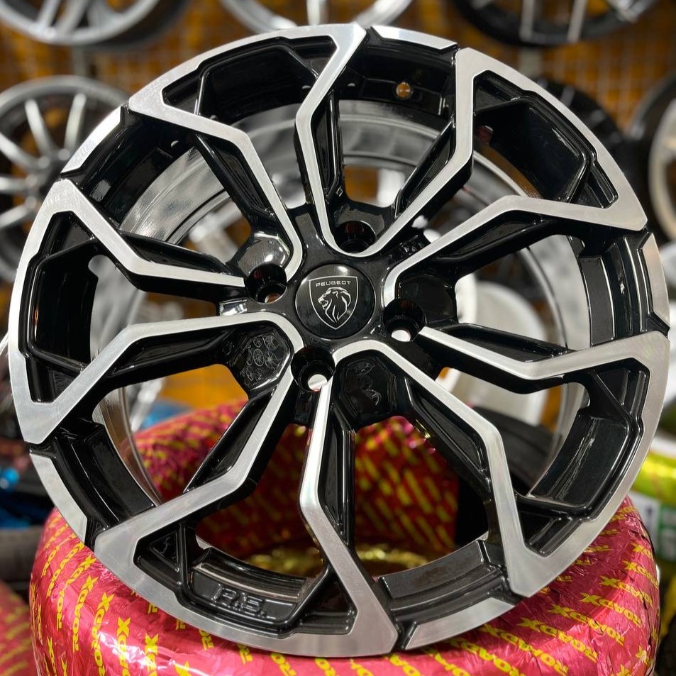 رینگ RS پژو سایز 17/108 تراش مشکی