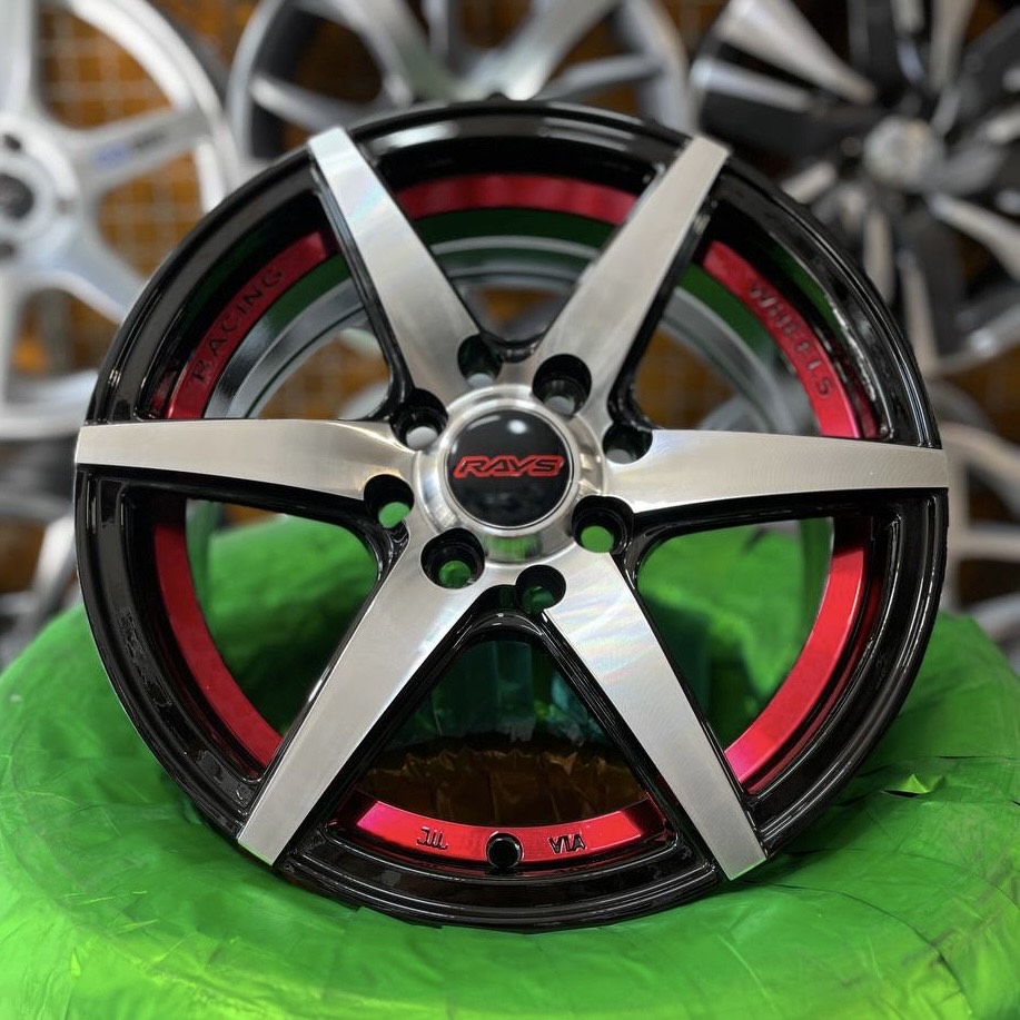 رینگ RAYS رایز MBR سایز 14 تراش نقرهای کد 6050