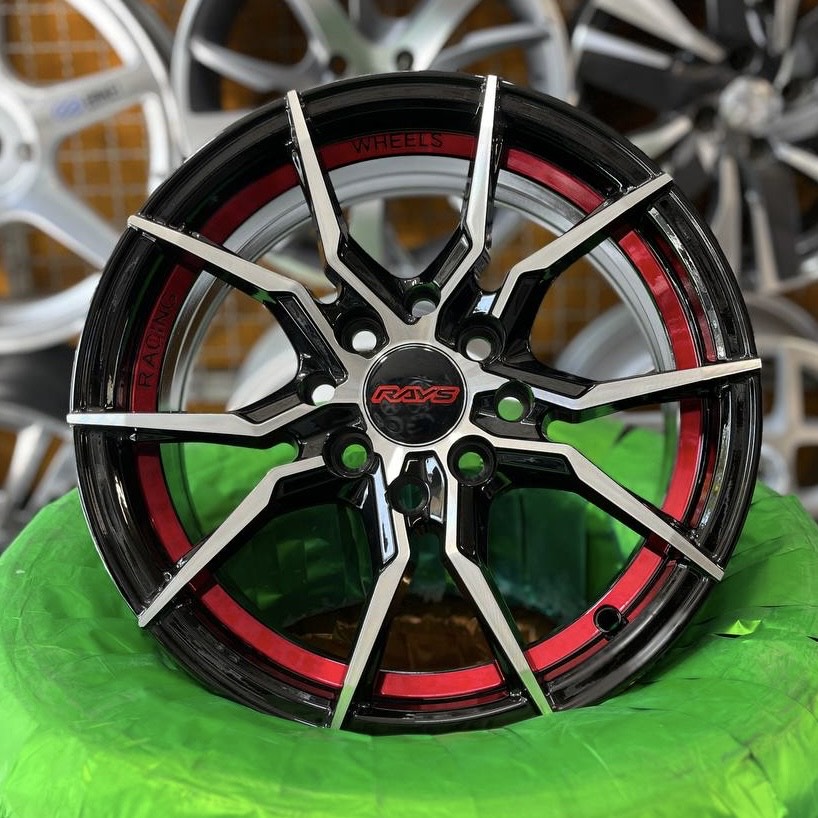 رینگ RAYS رایز MBR سایز 14 تراش نقرهای کد 1201